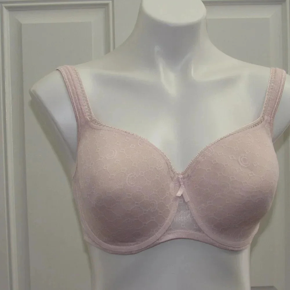 CHANTELLE Tan Lace Padded Bra Size 34DDD